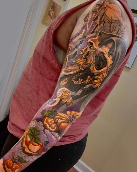 Tattoos - Halloween Ghoul Sleeve - 143667